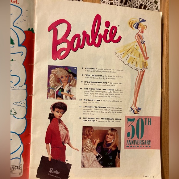 SOLD - Barbie 30th Anniversary Magazine - Winter 1990 - Photos, Features - Picture 8 of 16